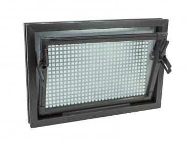 Kellerfenster braun 60 x 40 cm Einfachglas incl. Schutzgitter, Insektenschutz, 4 Fensterbauschrauben
